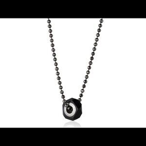 Swarovski crystals necklace black rhodium plated